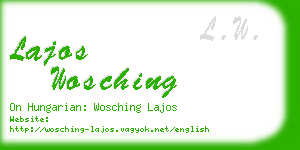 lajos wosching business card